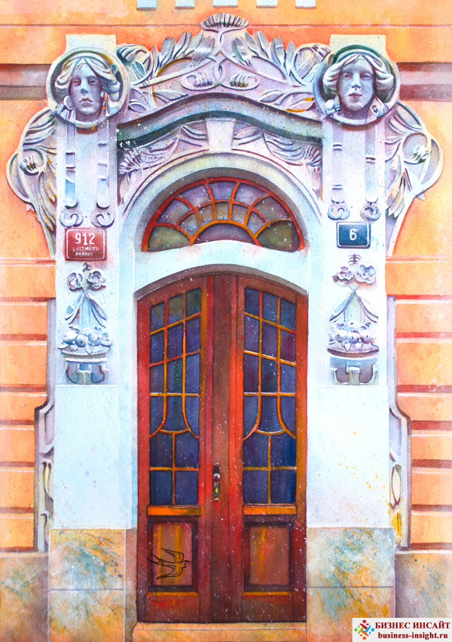 Художественная роспись дверей
