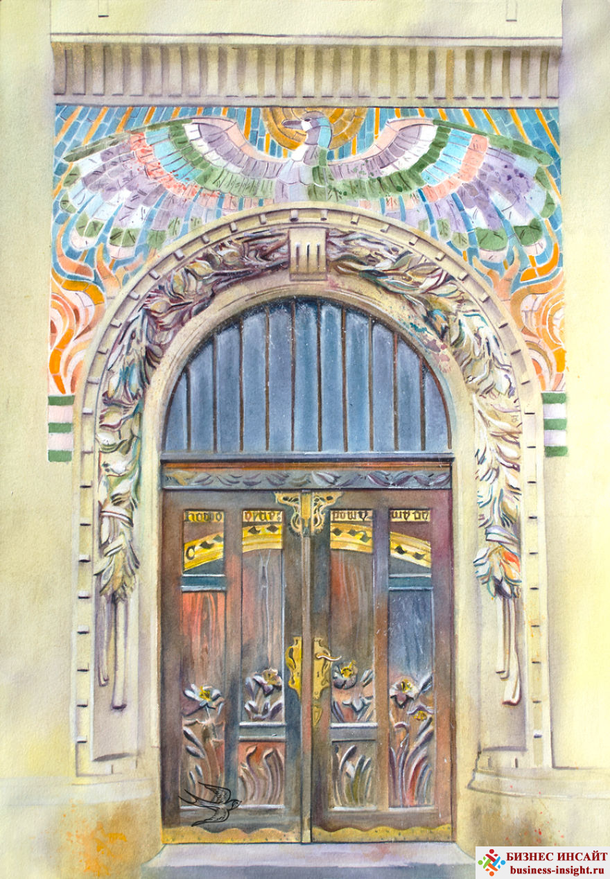 Художественная роспись дверей