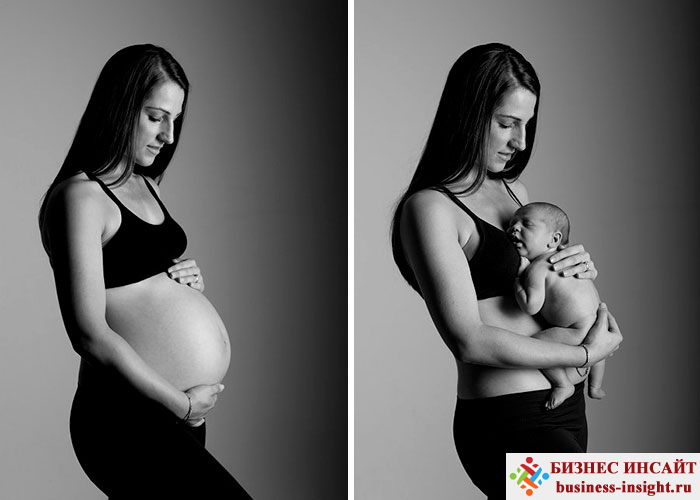 Фотографии женщин до и после рождения ребенка