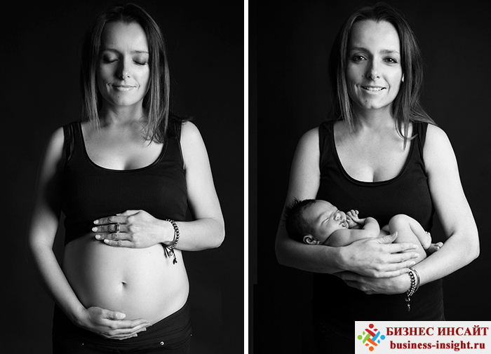 Фотографии женщин до и после рождения ребенка