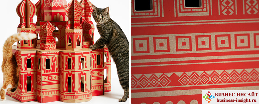 Дом для кошки из картона
