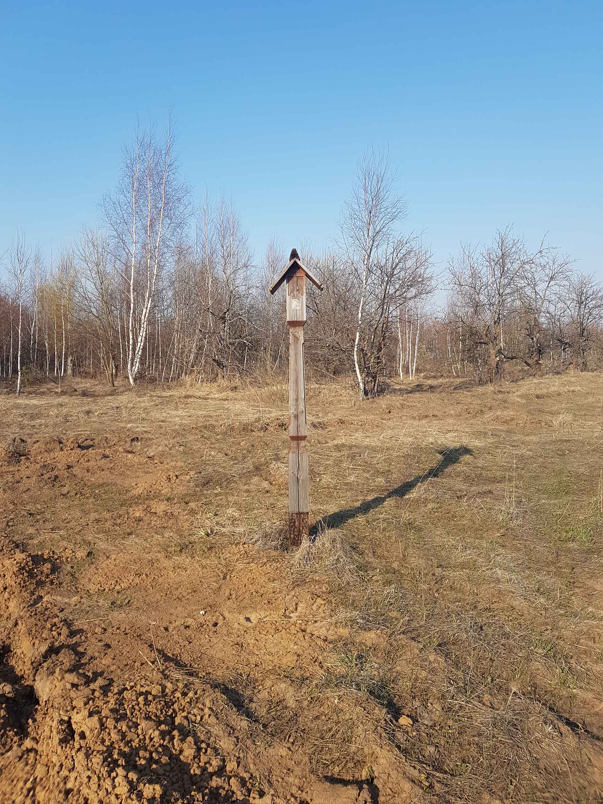 Рязанская область. Несколько деревянных часовенных столбов можно встретить на пути к Иоанно-Богословскому монастырю